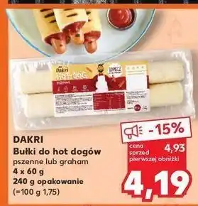 Kaufland Bułeczki hot-dog pszenne Dakri oferta