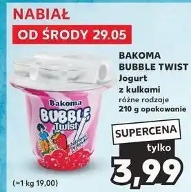 Kaufland Jogurt truskawka Bakoma Bubble Twist oferta