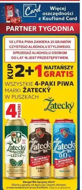 Kaufland Piwo Zatecky 0% oferta