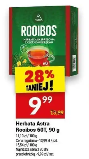 Twój Market Herbata Astra Rooibos 60T, 90 g oferta