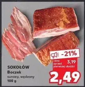 Kaufland Boczek surowy wędzony extra Sokołów oferta