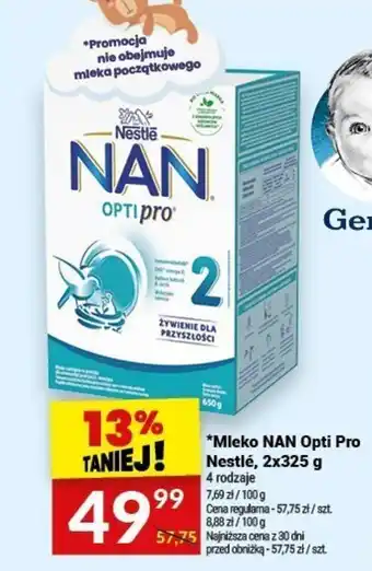 Twój Market Mleko NAN Opti Pro Nestlé, 2x325 g oferta