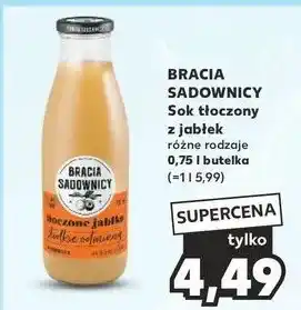 Kaufland Sok tłoczony jabłkowy słodkie odmiany Bracia Sadownicy oferta