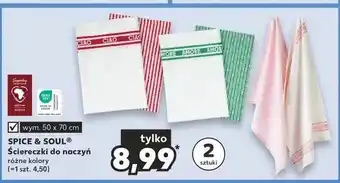 Kaufland Ściereczki kuchenne 50 x 70 cm Spice&Soul oferta