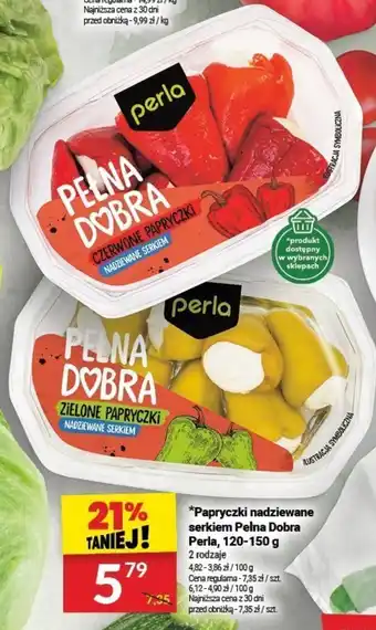 Twój Market Papryczki nadziewane serkiem Pelna Dobra Perla, 120-150 g oferta