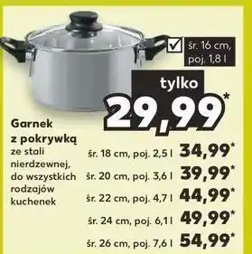 Kaufland Garnek z pokrywką 20 cm oferta