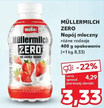 Kaufland Müllermilch ZERO Napój mleczny 400 g oferta