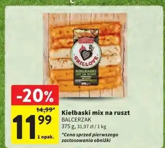 Intermarche Kiełbaski na ruszt w przyprawach Balcerzak Grillove oferta