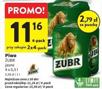 Intermarche Piwo Żubr 4-pak oferta