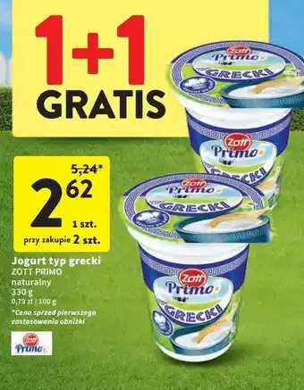 Intermarche Jogurt grecki Zott Primo oferta