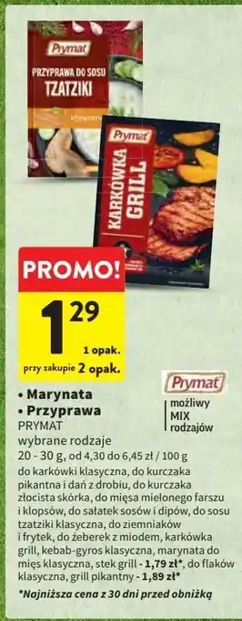 Intermarche Przyprawa do kurczaka złocista skórka Prymat oferta
