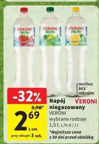 Intermarche Woda truskawkowa Veroni Frutti oferta