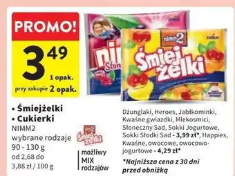 Intermarche Żelki gwiazdki Nimm2 Śmiejżelki Kwaśne oferta