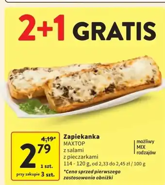 Intermarche Zapiekanka z pieczarkami Maxtop oferta