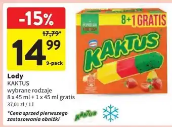 Intermarche Lody cytrynowo-truskawkowe Nestle Kaktus oferta