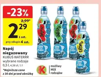 Intermarche Woda cytrynowa Kubuś Waterrr oferta