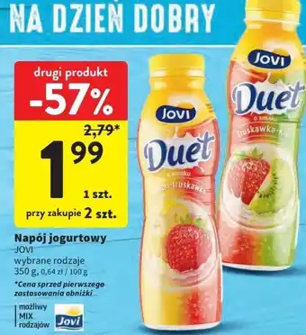 Intermarche Jogurt banan-truskawka Jovi Duet oferta
