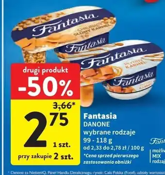 Intermarche Jogurt płynny karmel Danone Fantasia oferta