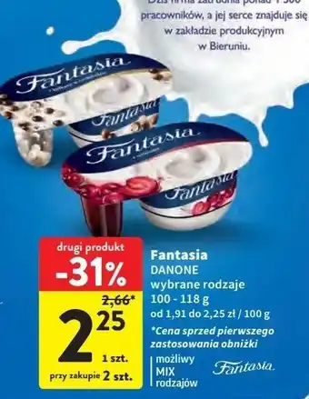 Intermarche Jogurt z kulkami w czekoladzie Danone Fantasia oferta