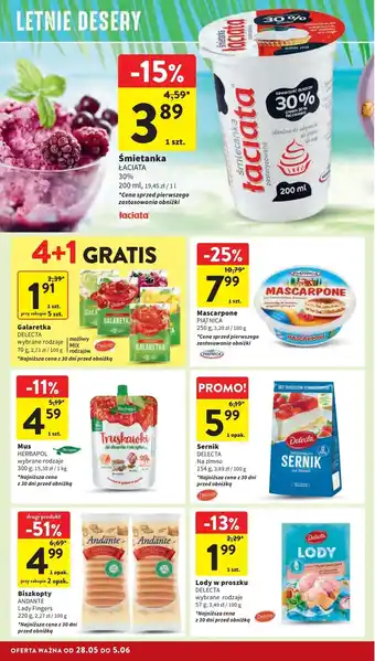 Intermarche Śmietana 30% Łaciata oferta