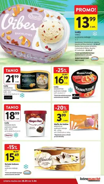 Intermarche Lody śmietankowo-jagodowe Koral Vibes oferta