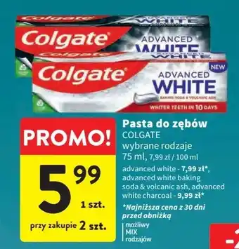 Intermarche Pasta do zębow Colgate Advanced White oferta