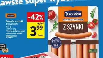 Intermarche Parówki z szynki Tarczyński oferta