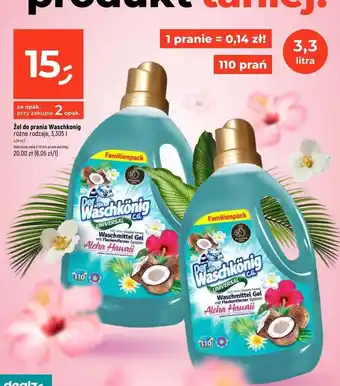 Dealz Żel do prania aloha hawaii universal Der Waschkonig oferta