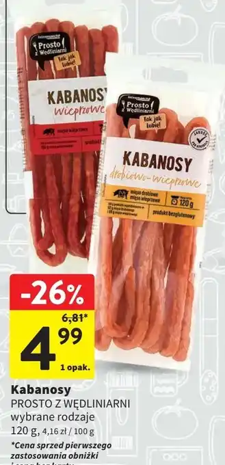 Intermarche Kabanosy drobiowo-wieprzowe Intermarche Prosto Z Wędliniarni oferta