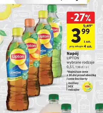 Intermarche Napój lemon Lipton Ice Tea oferta