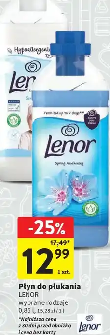Intermarche Płyn do płukania sensitive Lenor oferta