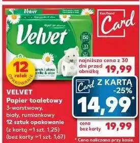 Kaufland Papier toaletowy delikatnie biały Velvet oferta