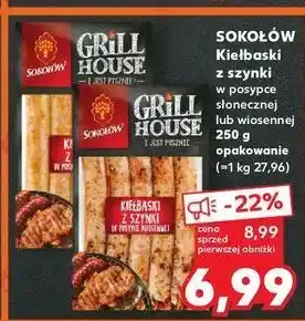 Kaufland Kiełbaski z szynki w posypce wiosennej Sokołów Grill House oferta