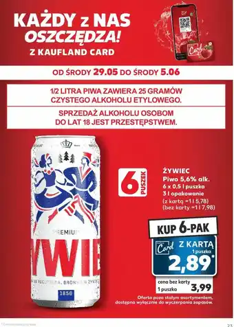 Kaufland Piwo Żywiec Jasne Pełne oferta