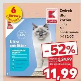 Kaufland Żwirek dla kota K-Classic oferta