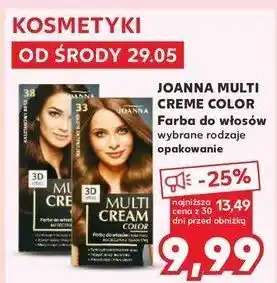 Kaufland Farba do włosów 38 kasztanowy brąz Joanna Multi Cream Color oferta