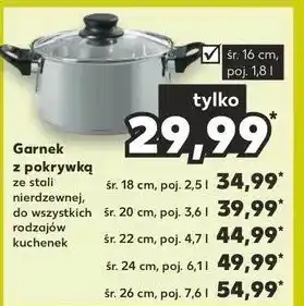 Kaufland Garnek z pokrywką śr. 24 cm oferta