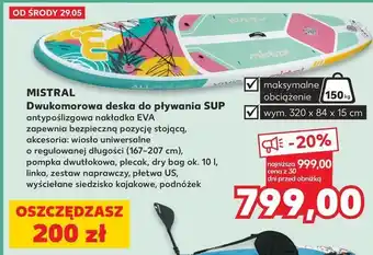 Kaufland Deska do pływania sup allround 320 x 84 15 xm Mistral oferta