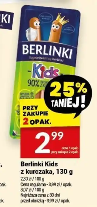 Twój Market Berlinki Kids z kurczaka, 130 g oferta