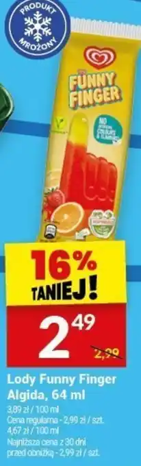 Twój Market Lody Funny Finger Algida, 64 ml oferta