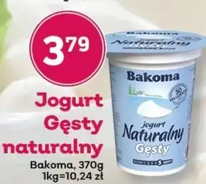 Społem Bakoma Jogurt naturalny gęsty 370 g oferta