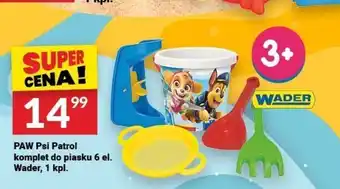 Twój Market PAW Psi Patrol komplet do piasku 6 el. Wader, 1 kpl. oferta