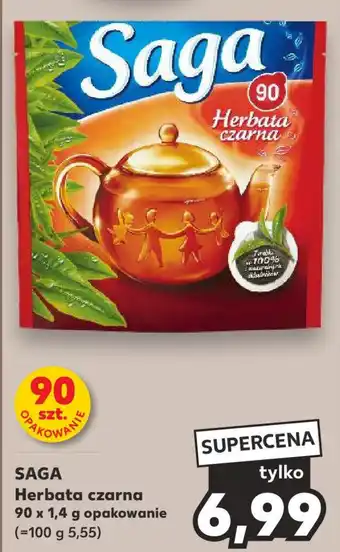 Kaufland SAGA Herbata czarna 90 x 1,4 g oferta