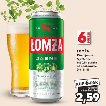 Kaufland ŁOMŻA Piwo jasne 5,7% alk. 0,5l oferta