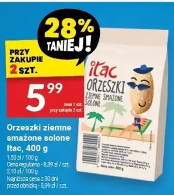 Twój Market Orzeszki ziemne smażone solone Itac, 400 g oferta