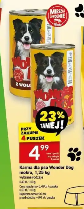 Twój Market Karma dla psa Wonder Dog mokra, 1,25 kg oferta