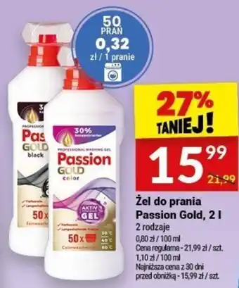 Twój Market Żel do prania Passion Gold, 2 l oferta