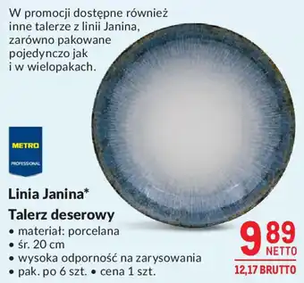 Makro Linia Janina Talerz deserowy Metro szt. oferta