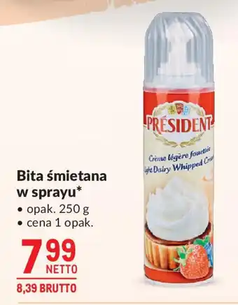 Makro Bita śmietana w sprayu 250 g oferta