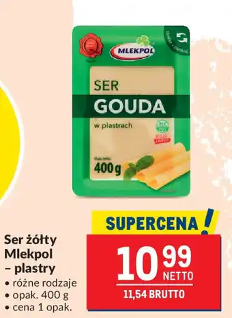 Makro Ser żółty Mlekpol - plastry 400 g oferta